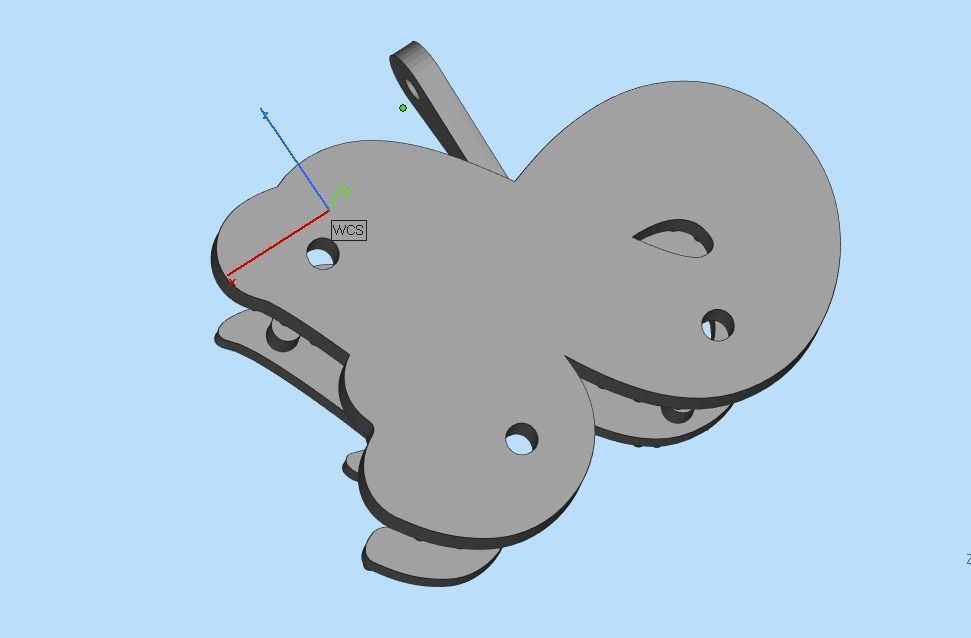 pendant letter A 3D print model_35