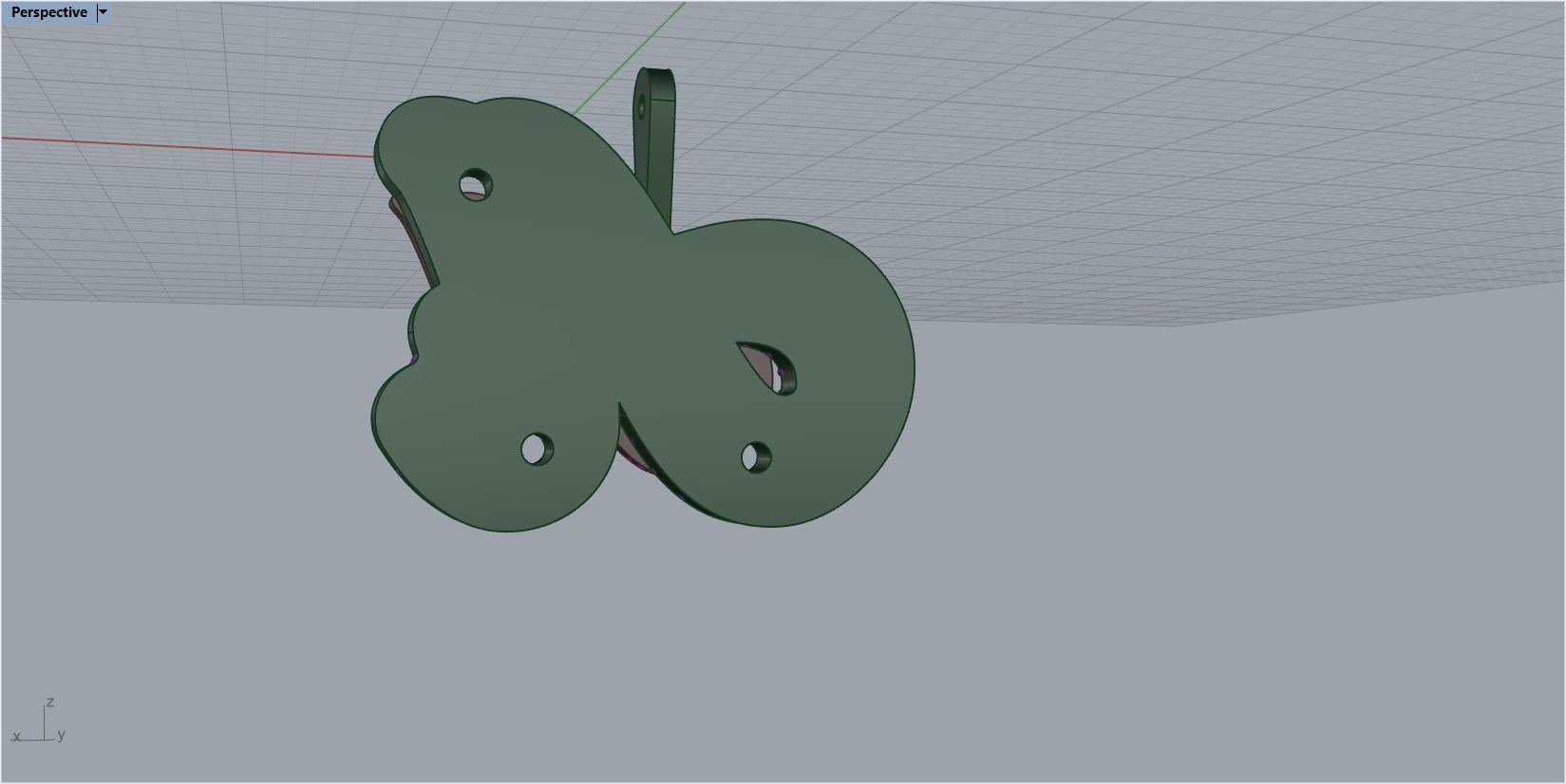 pendant letter A 3D print model_32