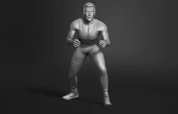 Wrestler male statue 3d print 3D print model