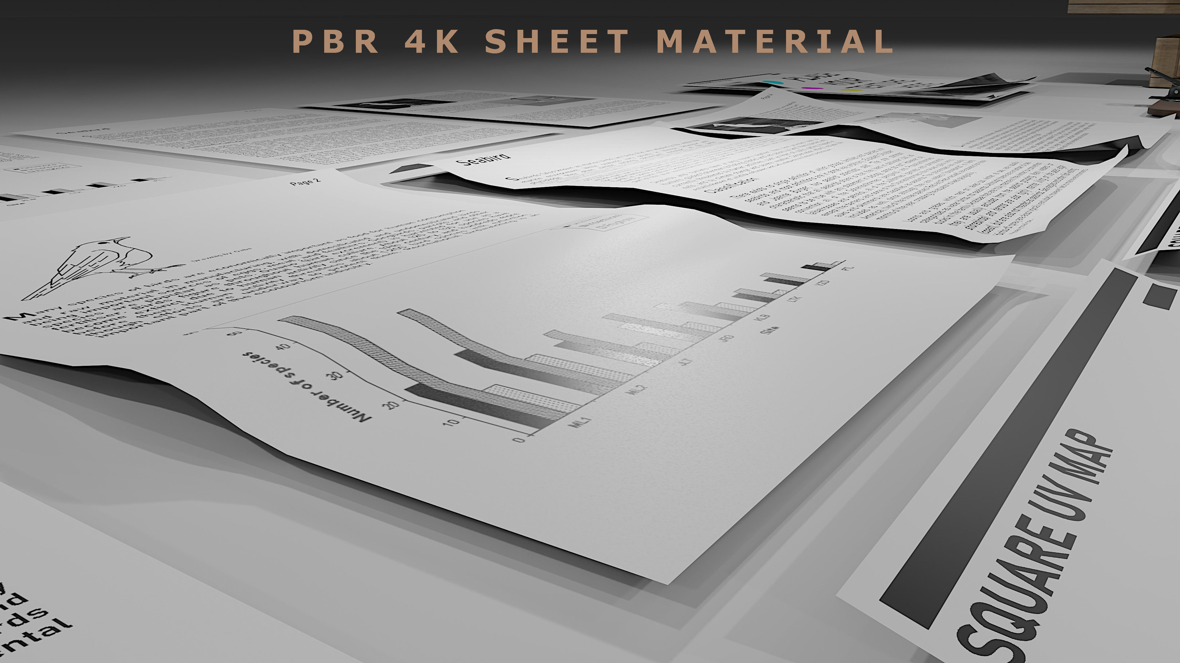 Stationery office pack Low-poly 3D model_22