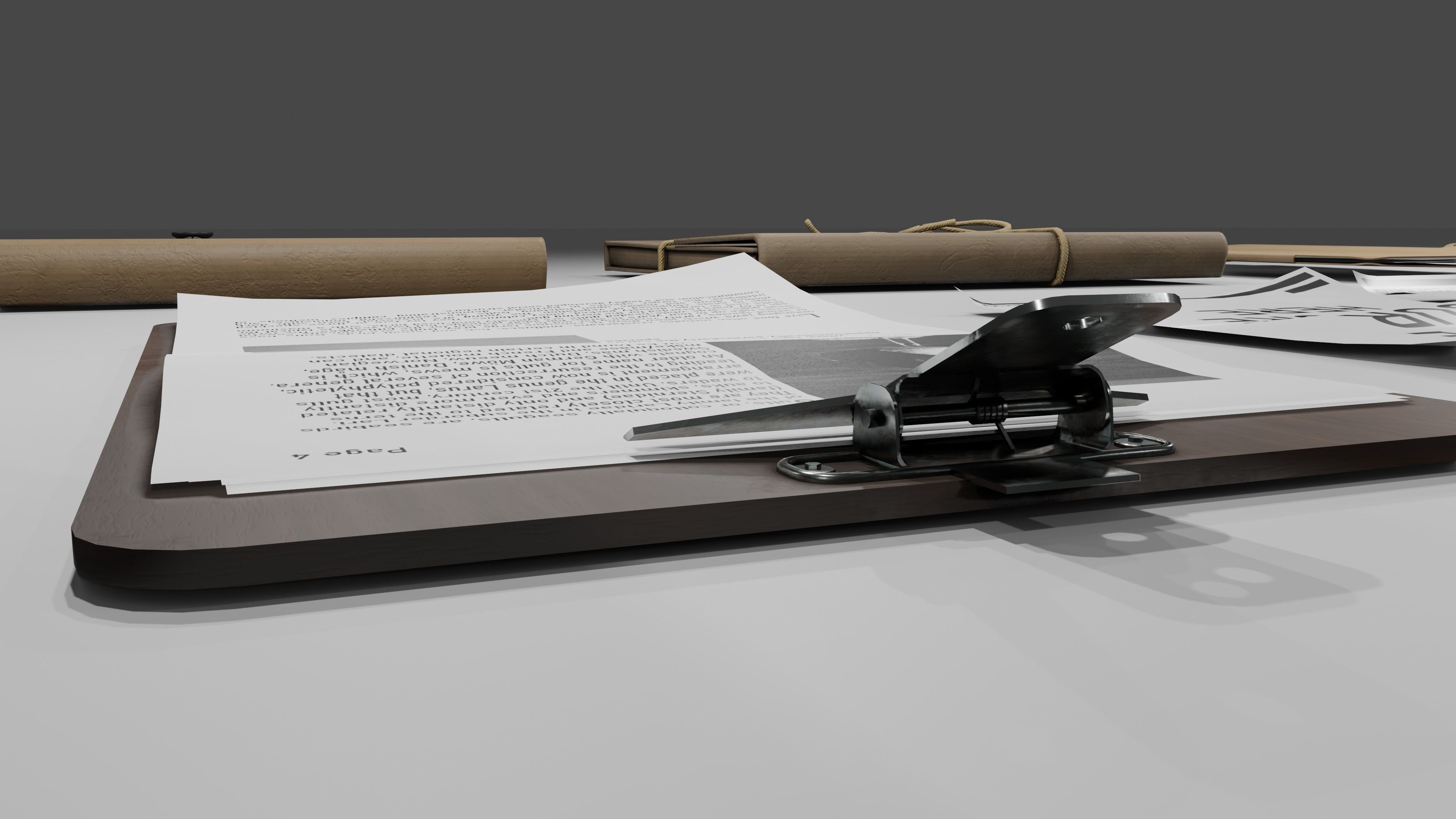 Stationery office pack Low-poly 3D model_18