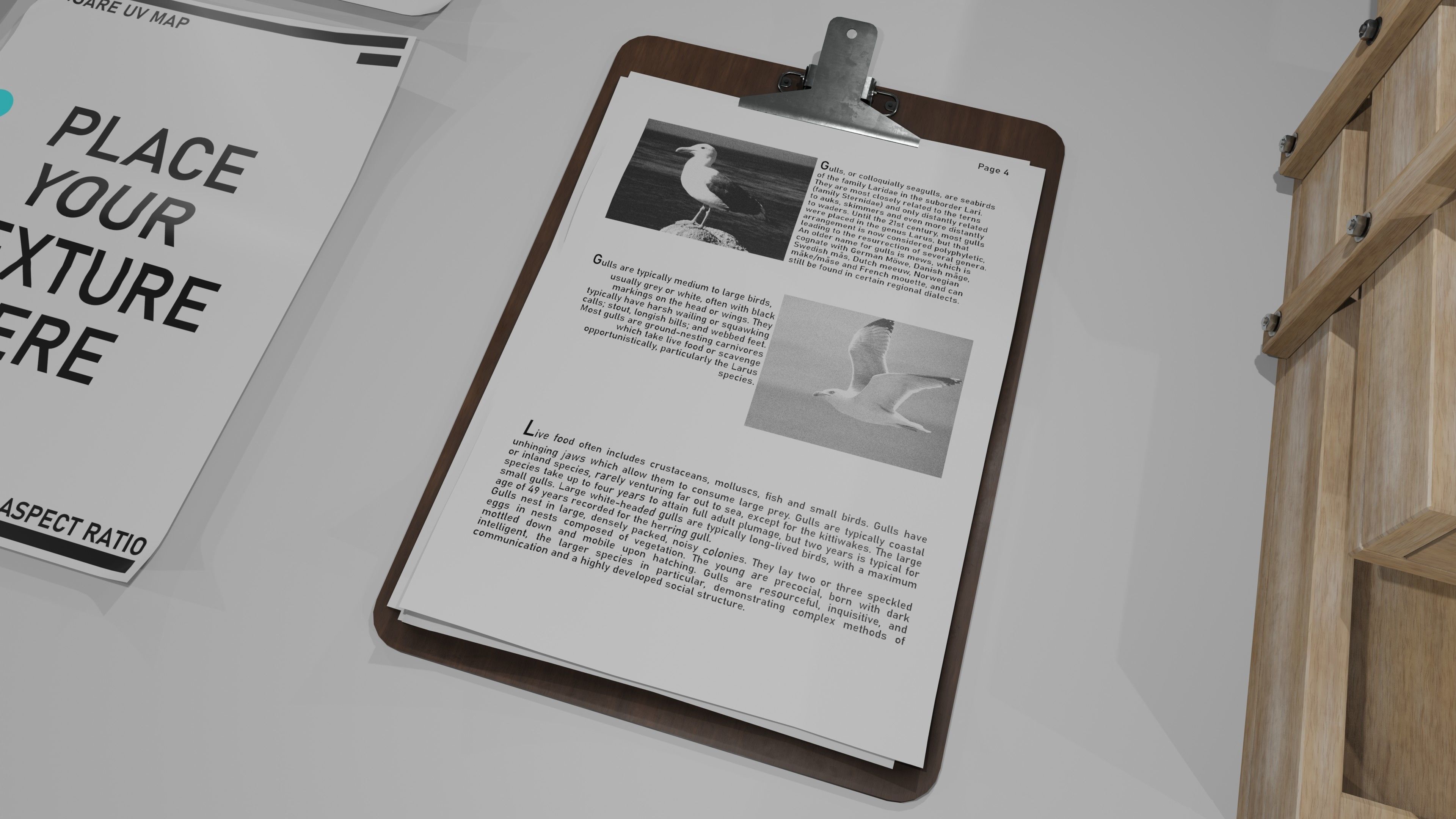 Stationery office pack Low-poly 3D model_16