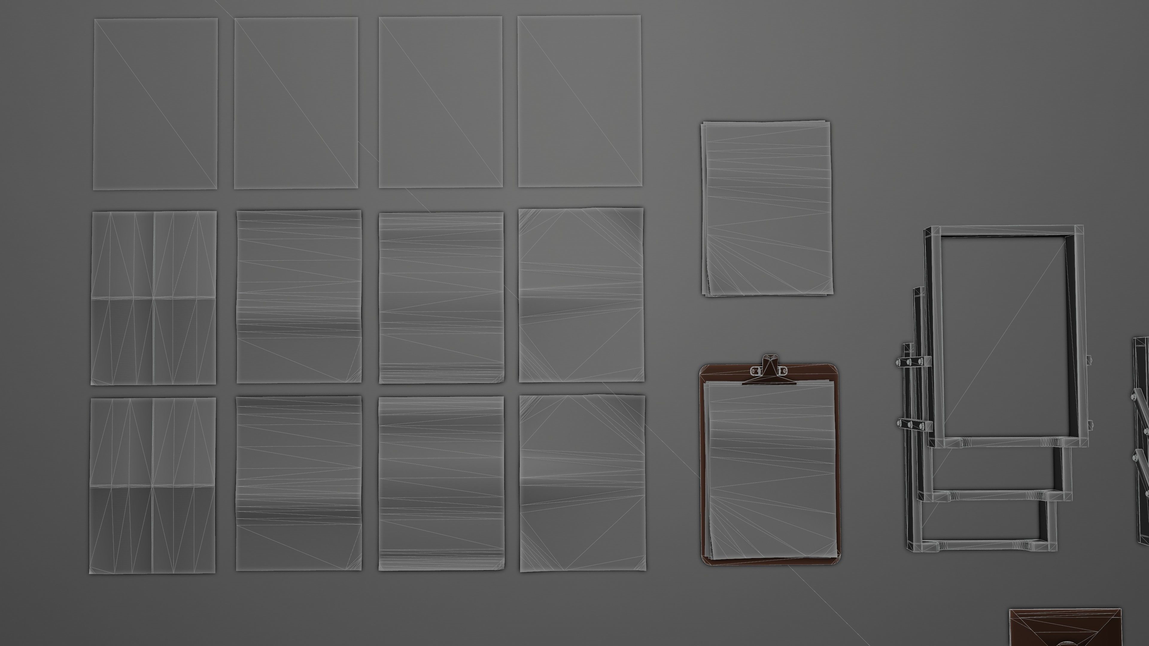 Stationery office pack Low-poly 3D model_25