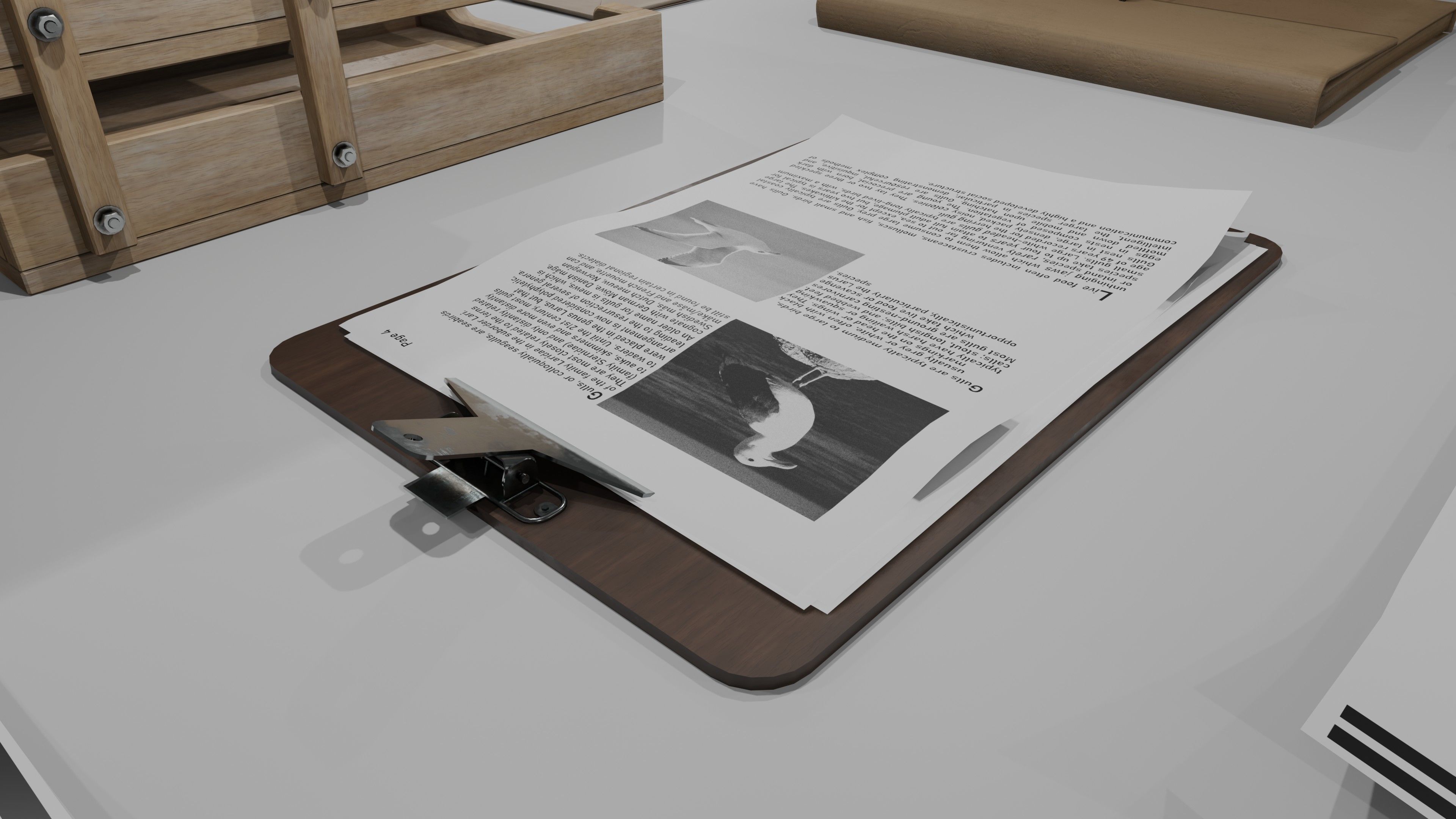 Stationery office pack Low-poly 3D model_17