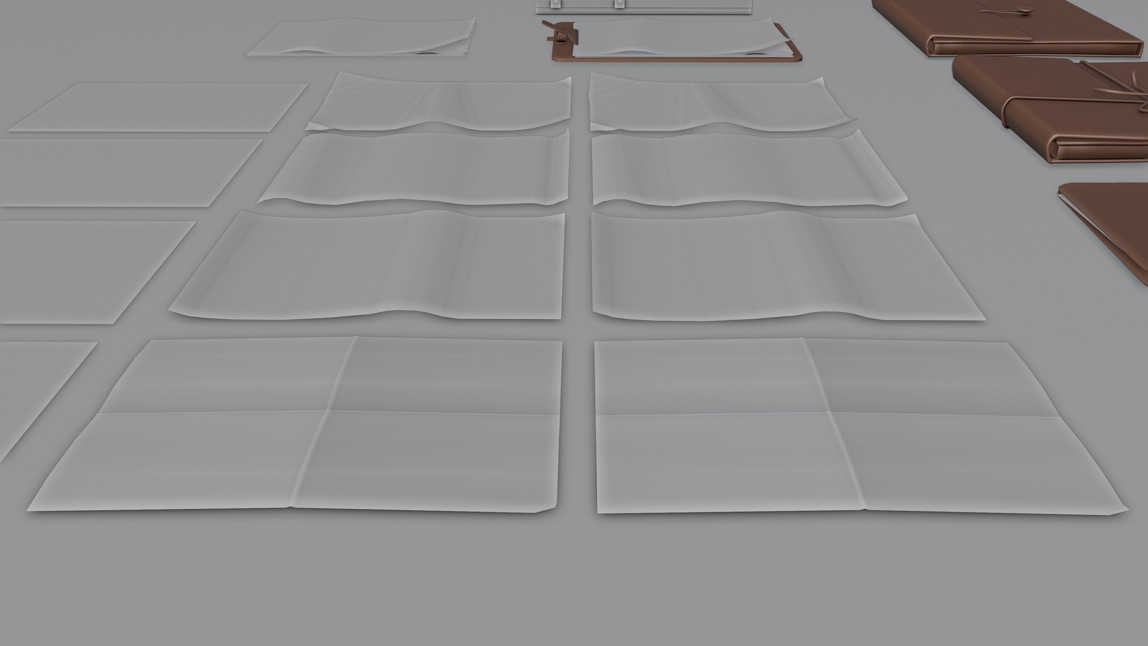 Stationery office pack Low-poly 3D model_20