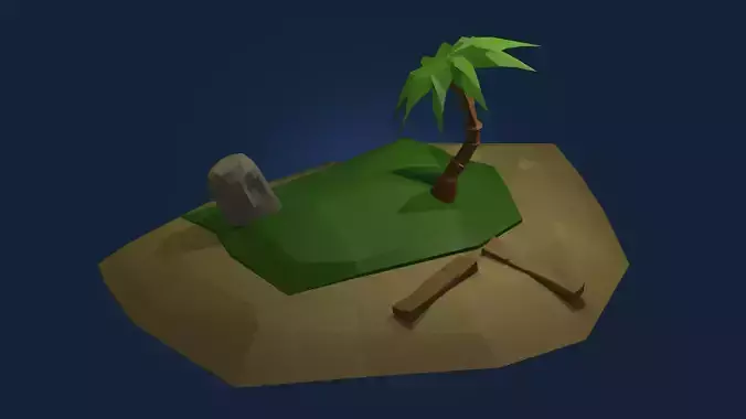 Island model pack Low-poly AR VR