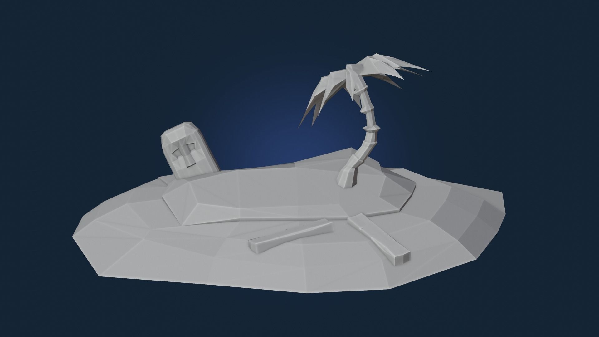 Island model pack Low-poly AR VR Free low-poly 3D model_6