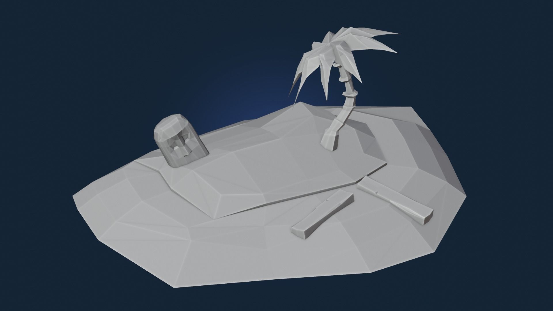 Island model pack Low-poly AR VR Free low-poly 3D model_4