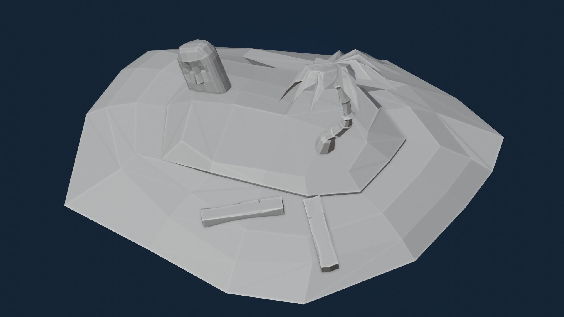 Island model pack Low-poly AR VR Free low-poly 3D model_7