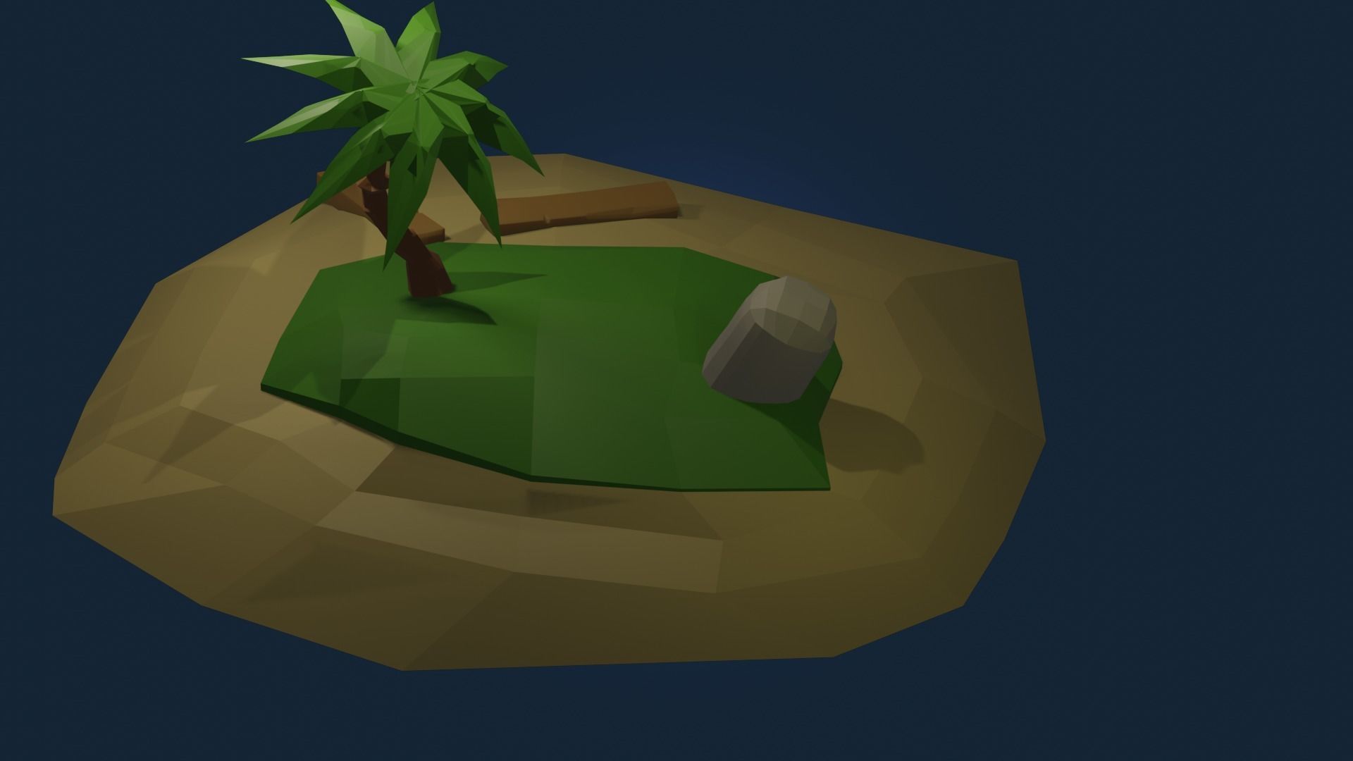 Island model pack Low-poly AR VR Free low-poly 3D model_8