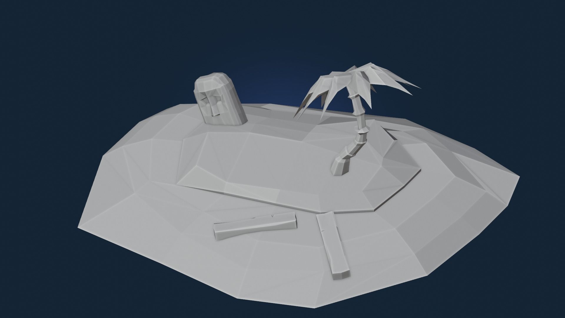 Island model pack Low-poly AR VR Free low-poly 3D model_5