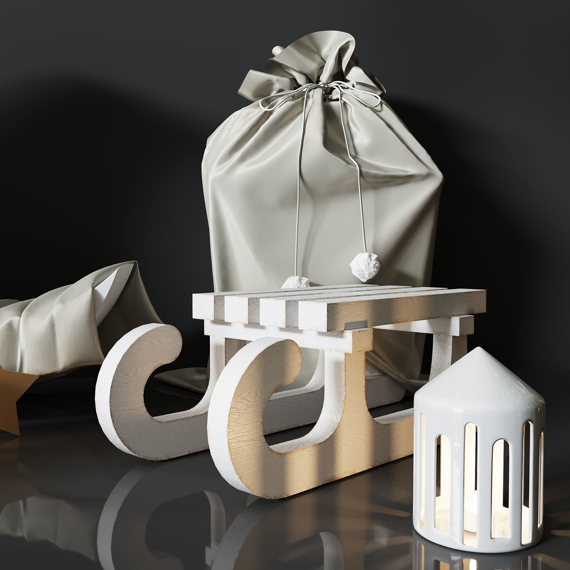 Christmas Decorative set sk 4 3D model_2