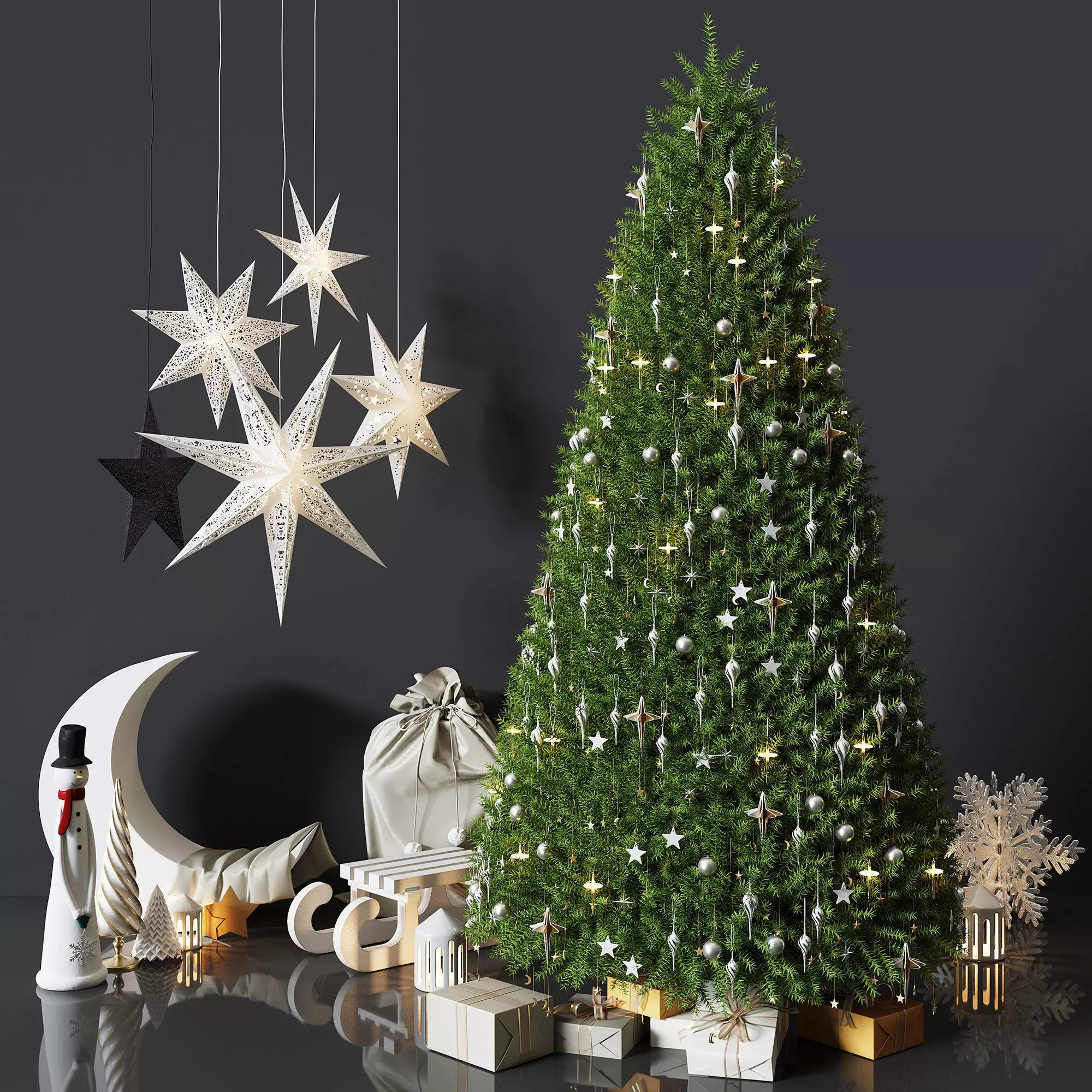 Christmas Decorative set sk 4 3D model_0