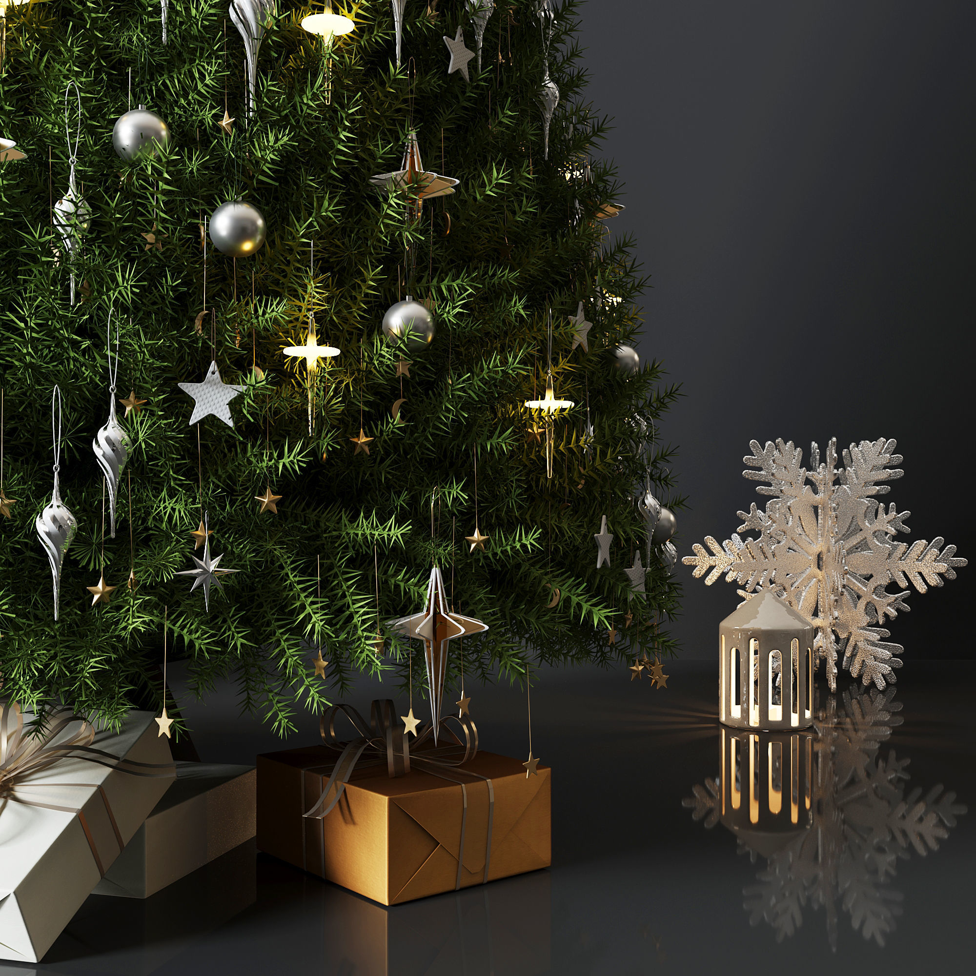Christmas Decorative set sk 4 3D model_3