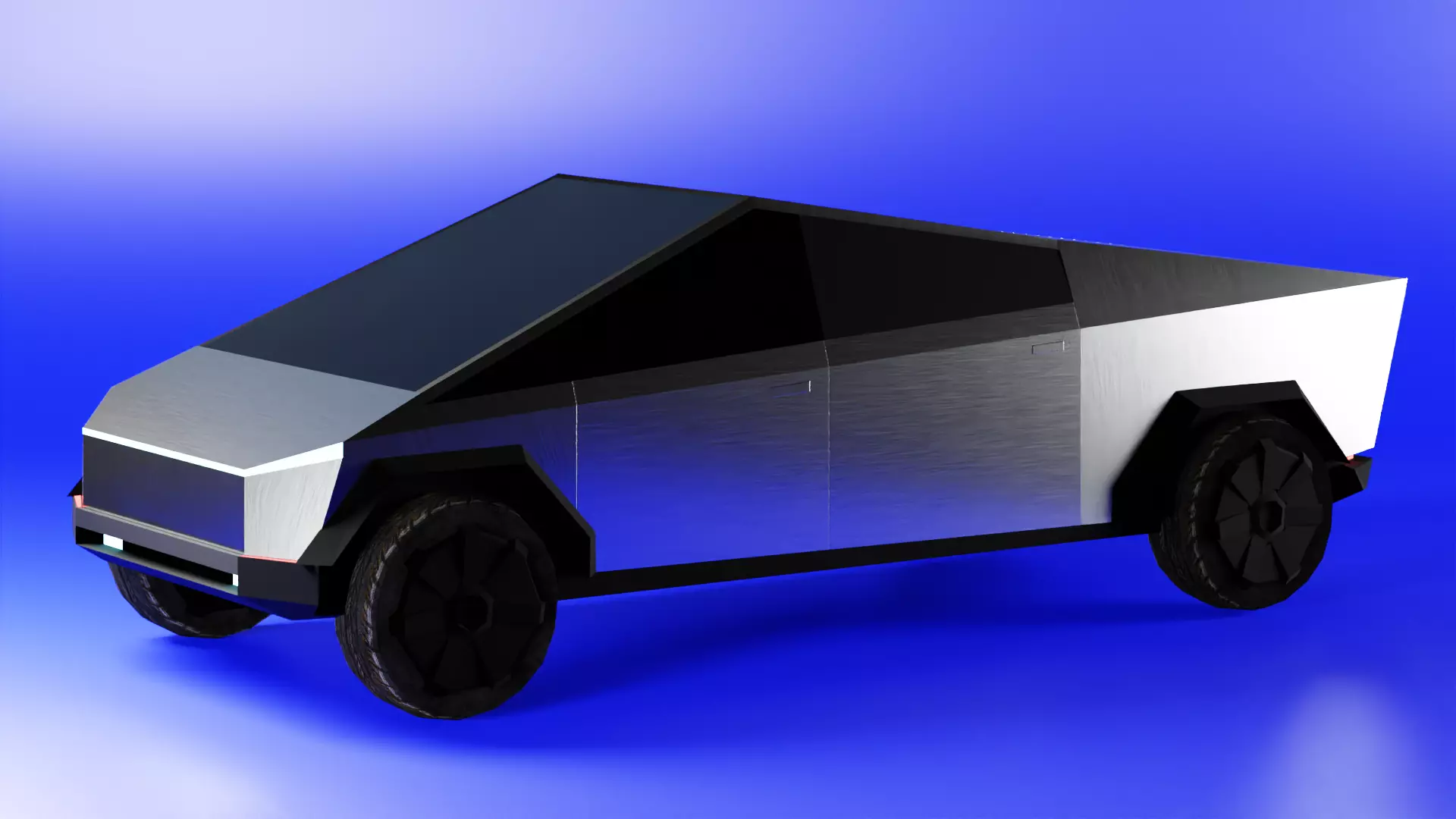 Tesla Cybertruck Low-poly 3D model_0