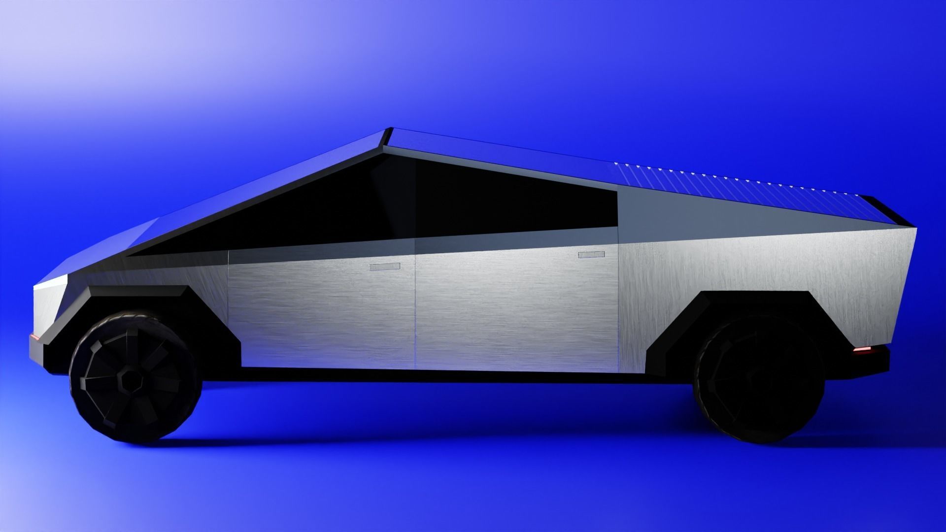 Tesla Cybertruck Low-poly 3D model_2