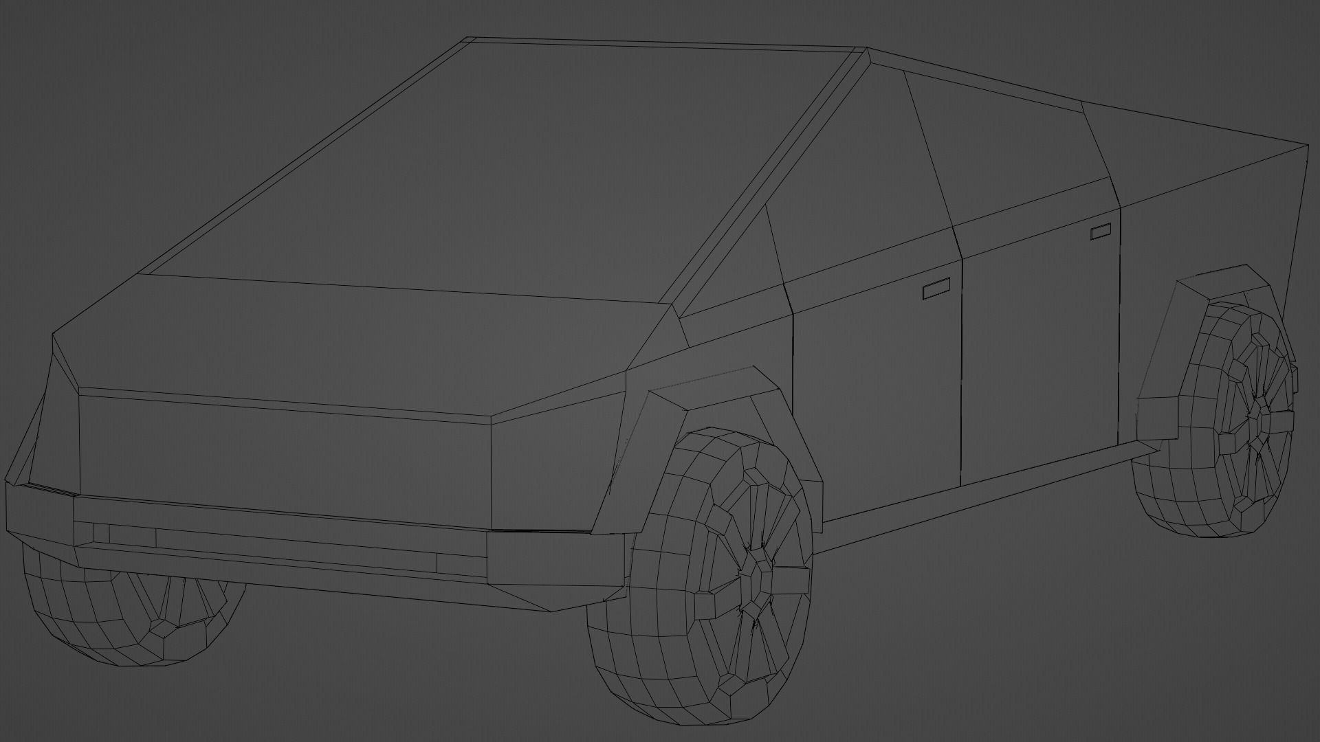 Tesla Cybertruck Low-poly 3D model_7