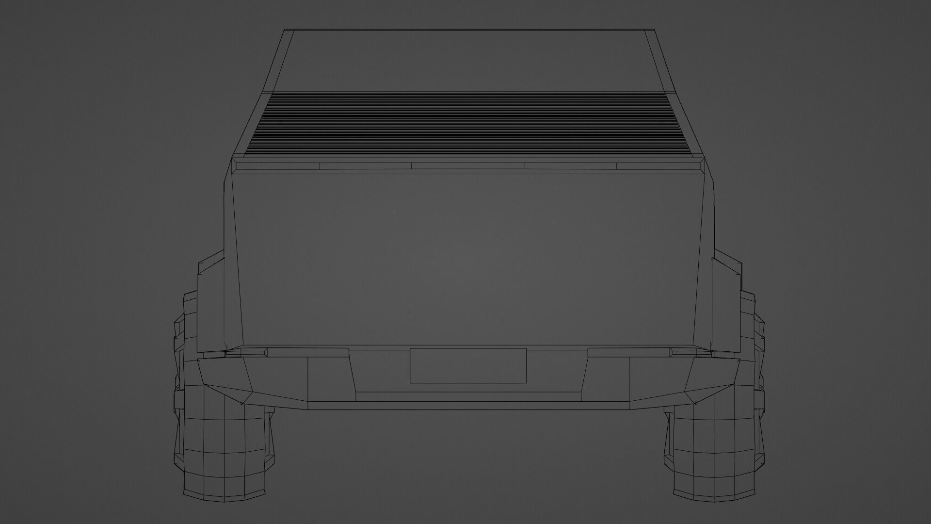 Tesla Cybertruck Low-poly 3D model_9