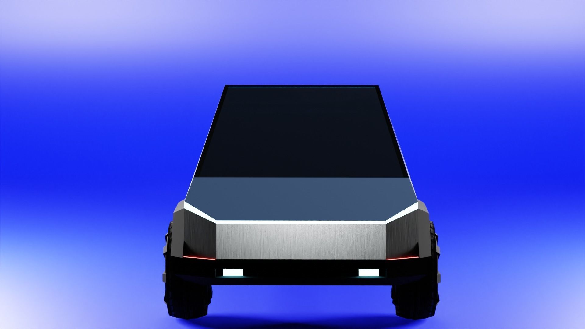 Tesla Cybertruck Low-poly 3D model_3