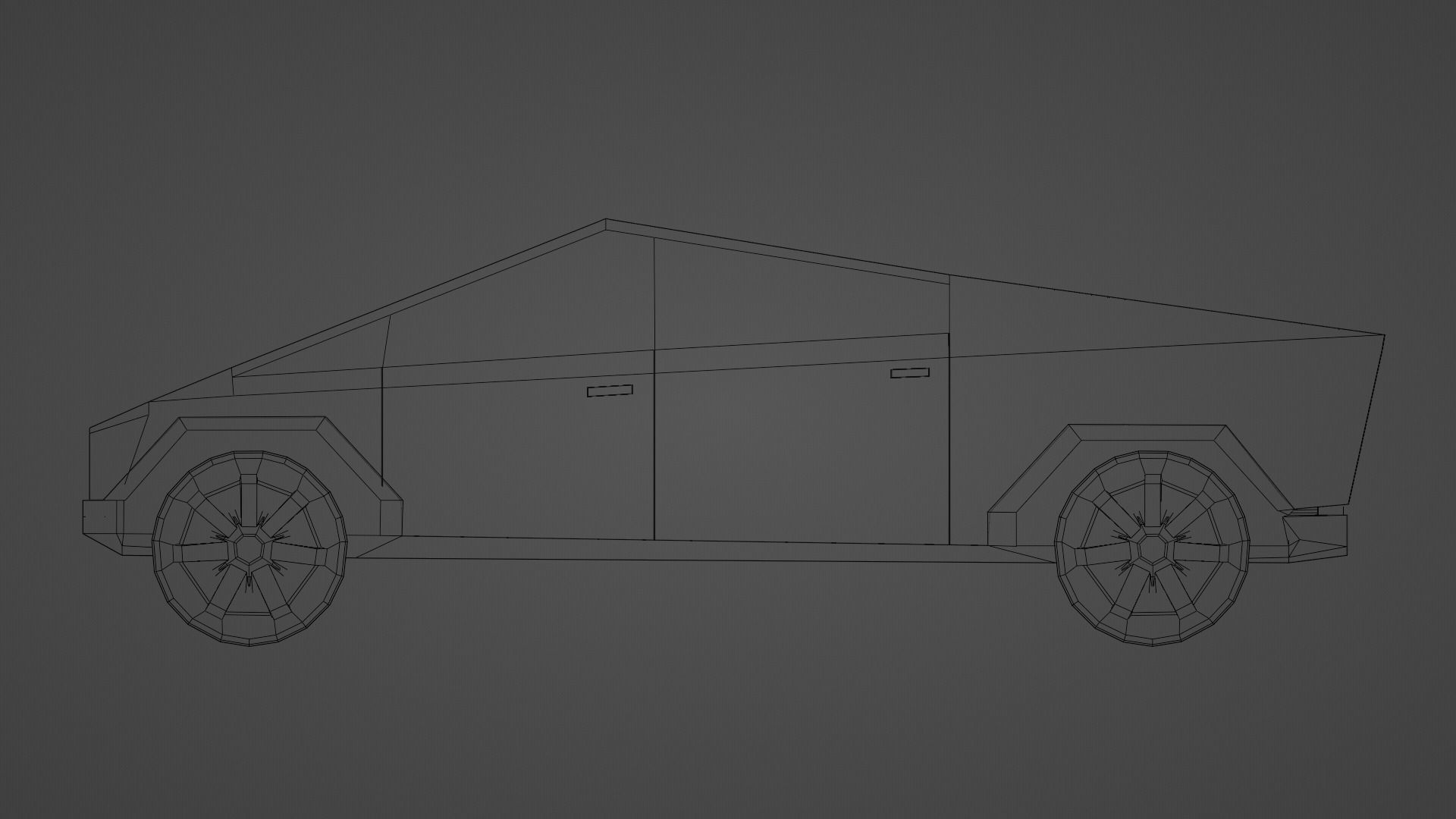Tesla Cybertruck Low-poly 3D model_5