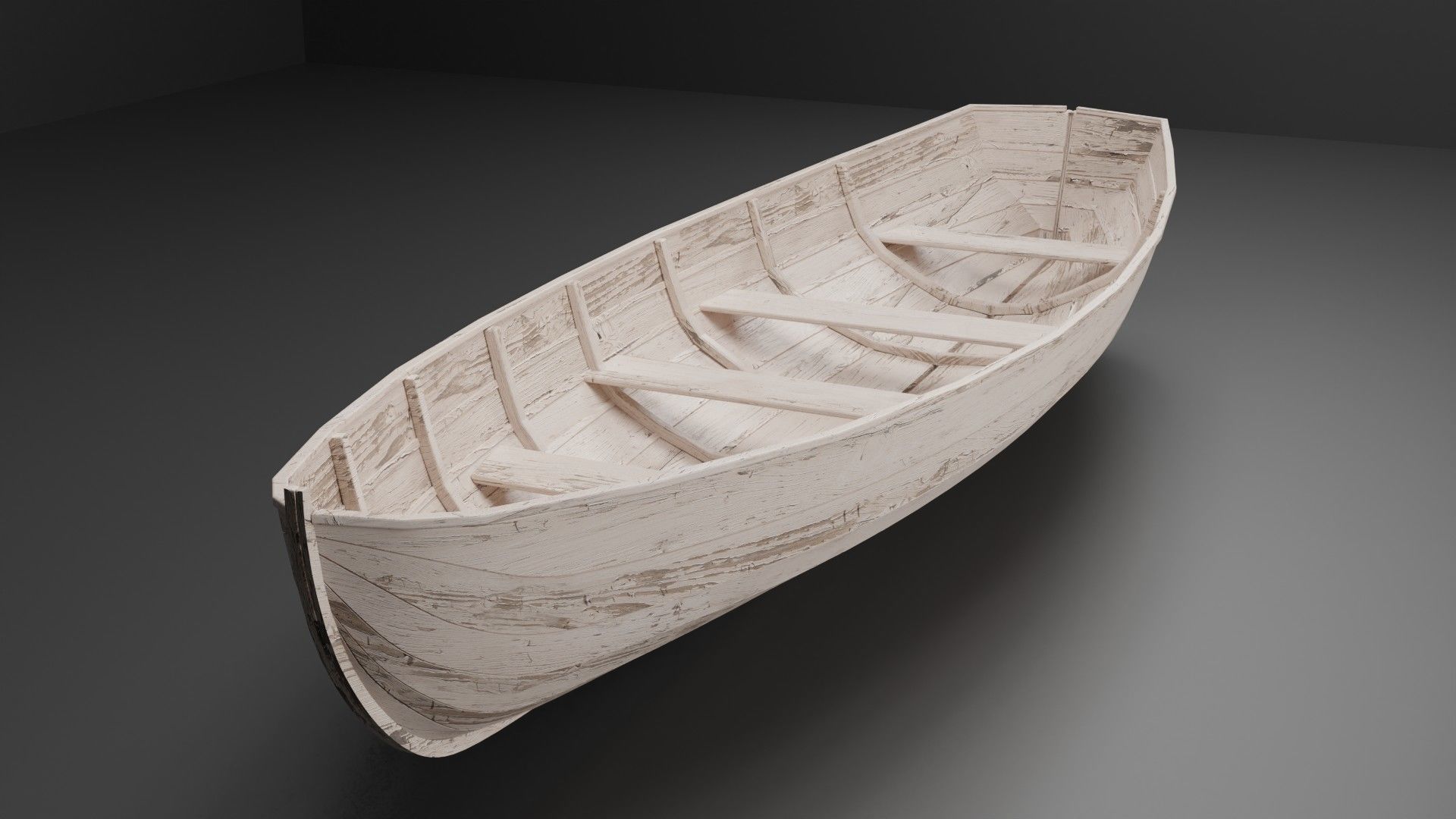 Row boat 3D model_2