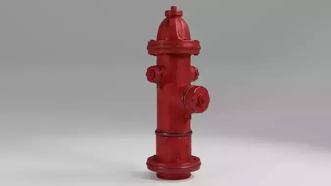 Red fire hydrant