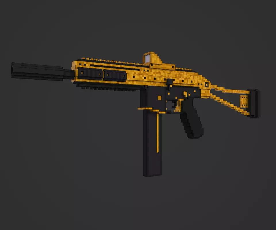 Voxel LWRC SMG-45 3D model_0
