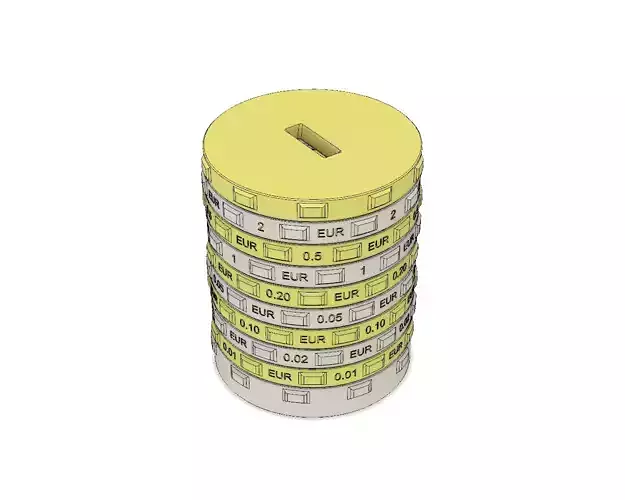 Sorting piggy bank EUR - size L