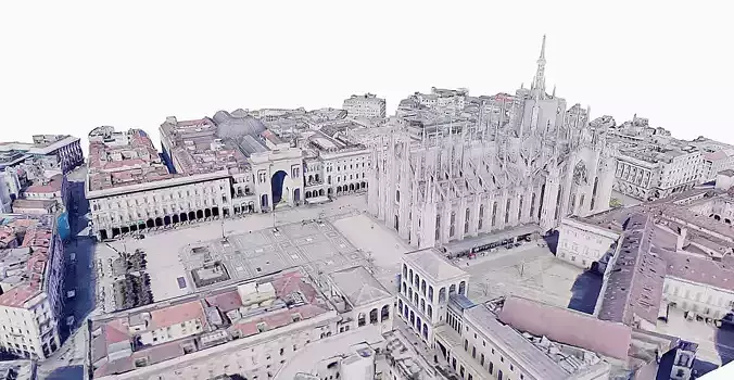 Milan Cathedral - aerial view