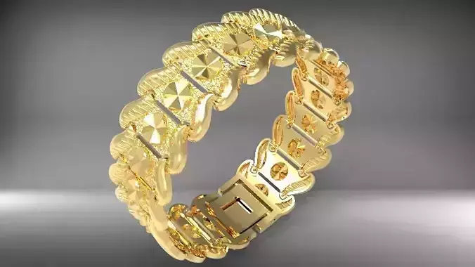 Braslet gold bracelet with intricate design