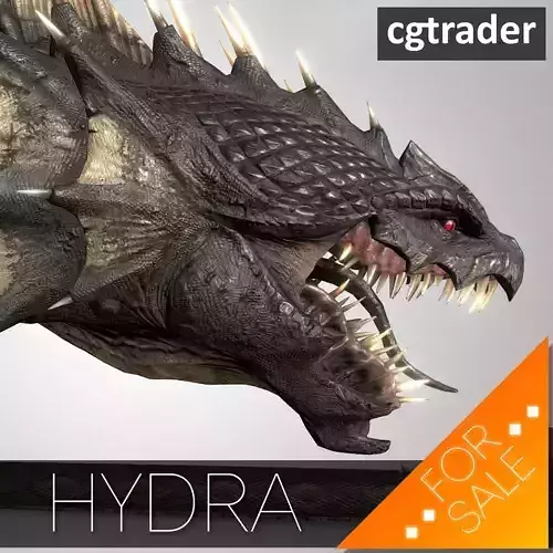 Snake dragon Low-poly 3D model