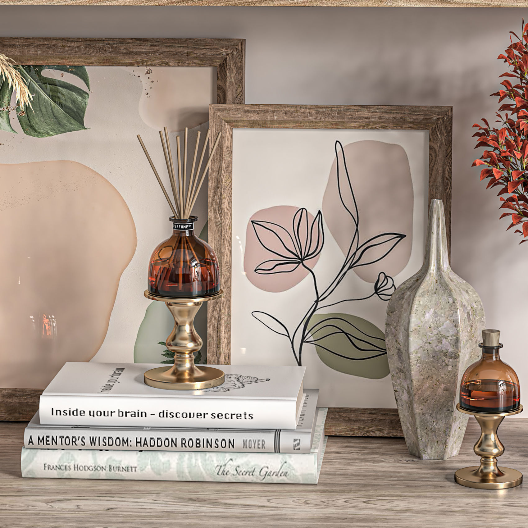 Decorative shelf 06 3D model_3