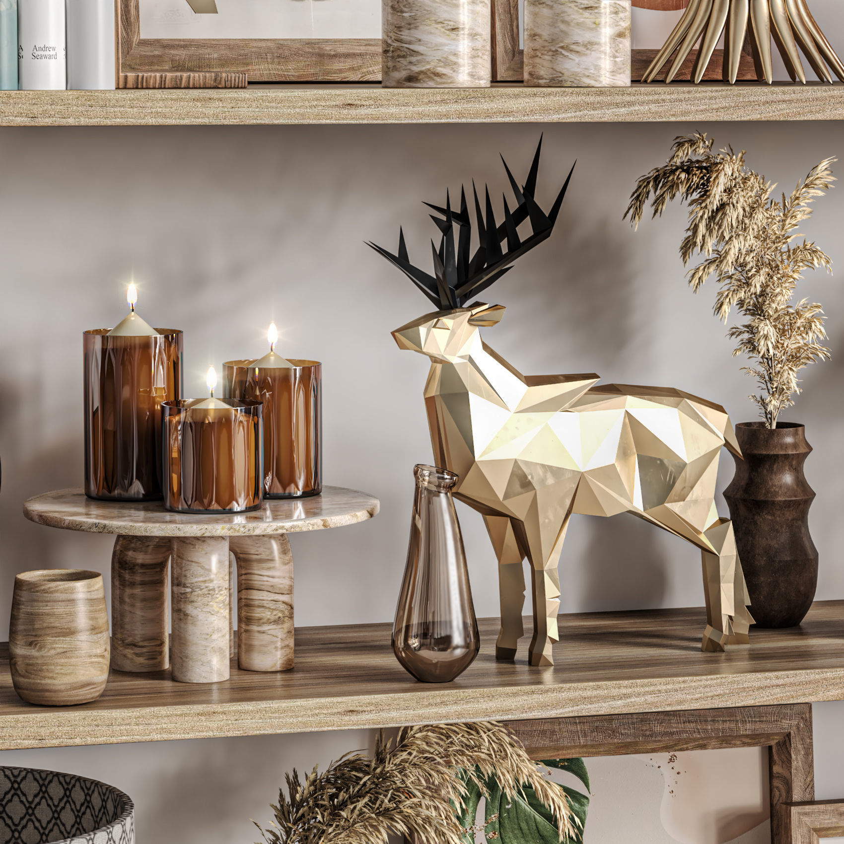 Decorative shelf 06 3D model_1