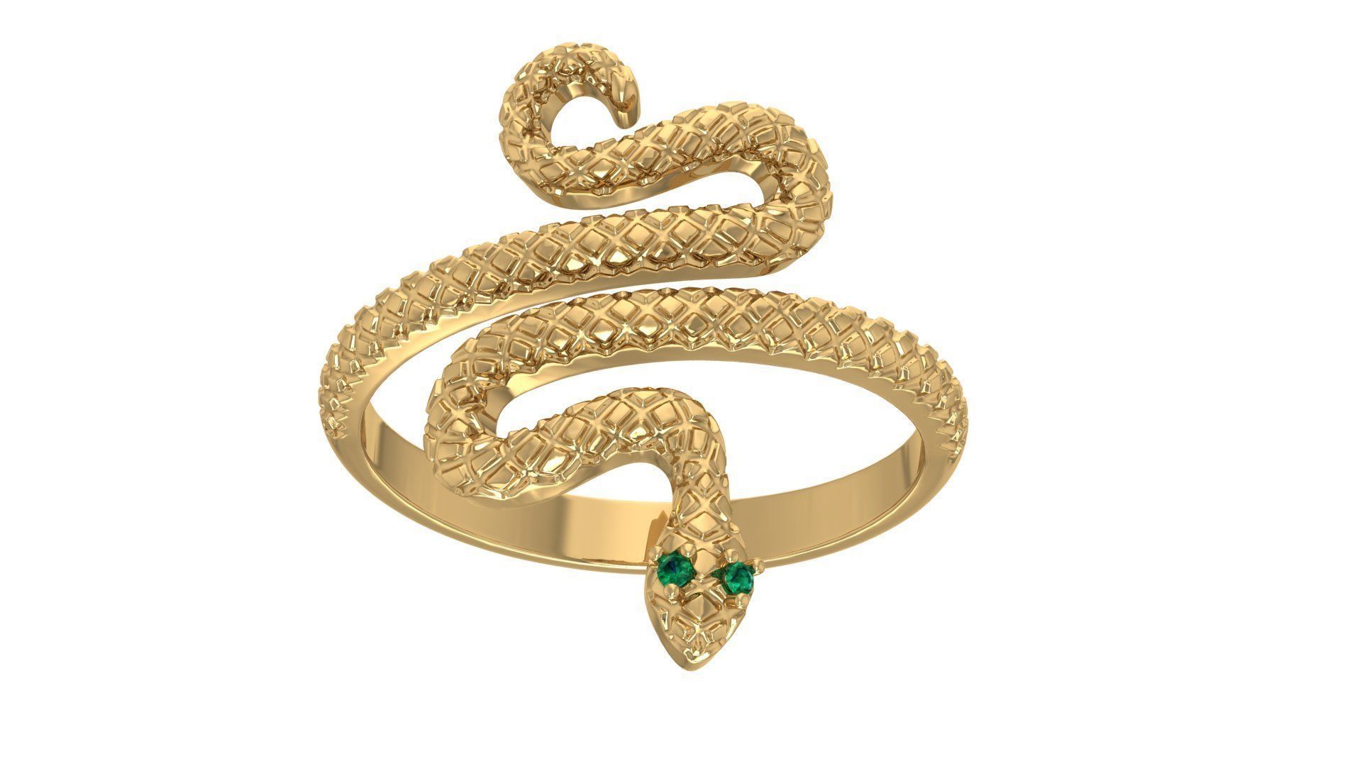 Snake Ring 3D print model_1