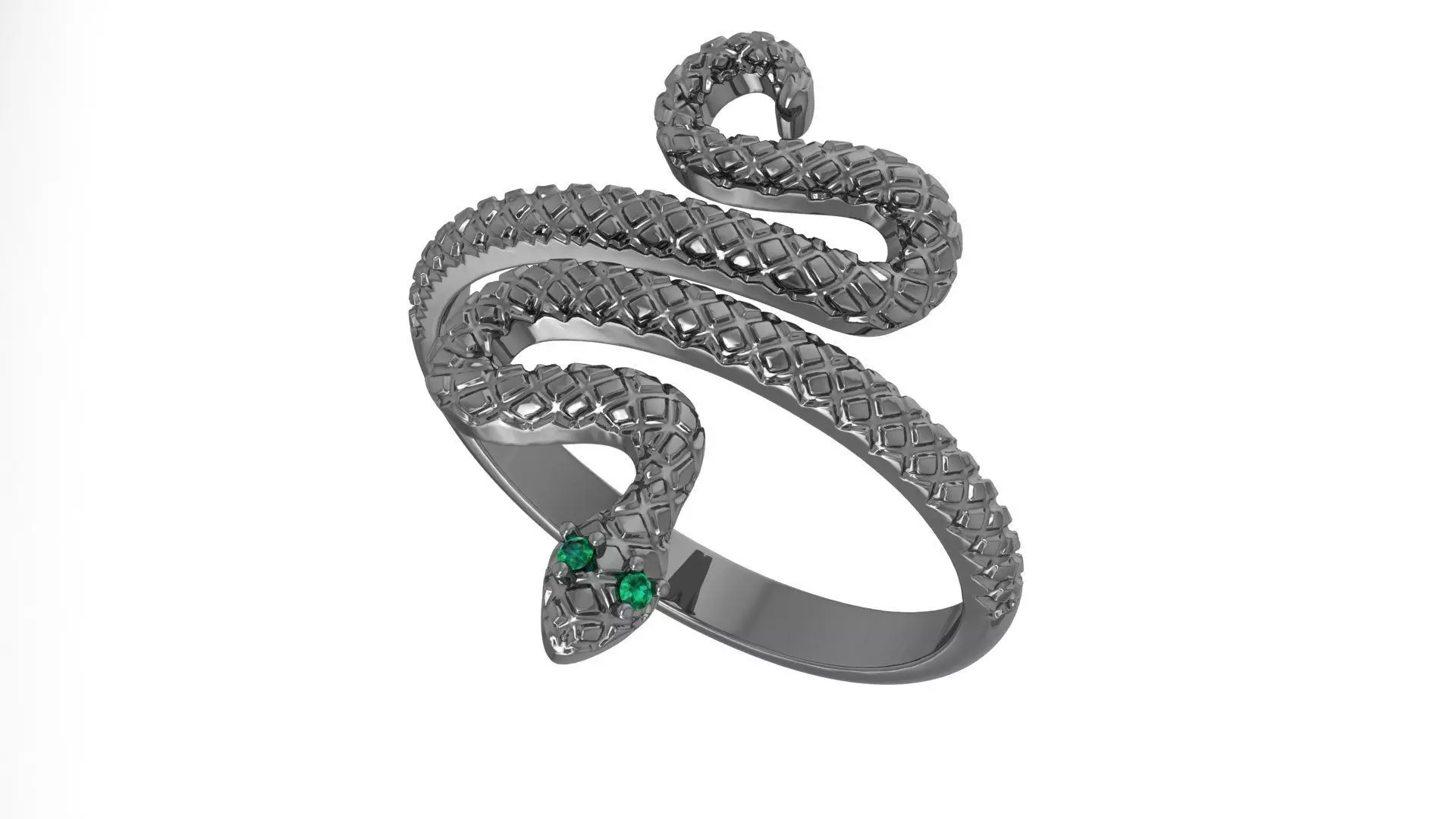 Snake Ring 3D print model_0