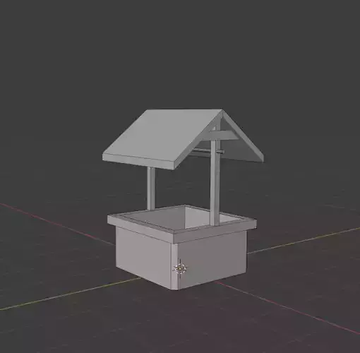 Low Poly WaterWell bird feeder with roof