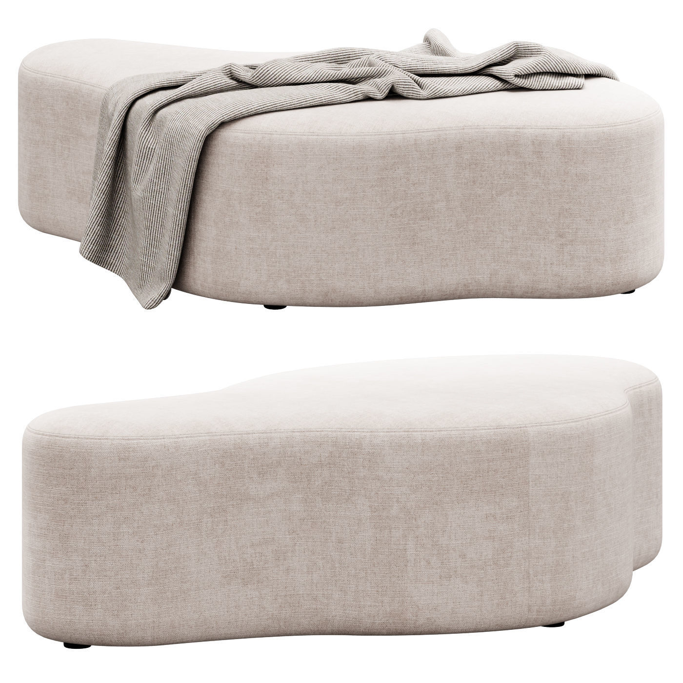 Clarkson Ottoman A by Huniford 3D model_5