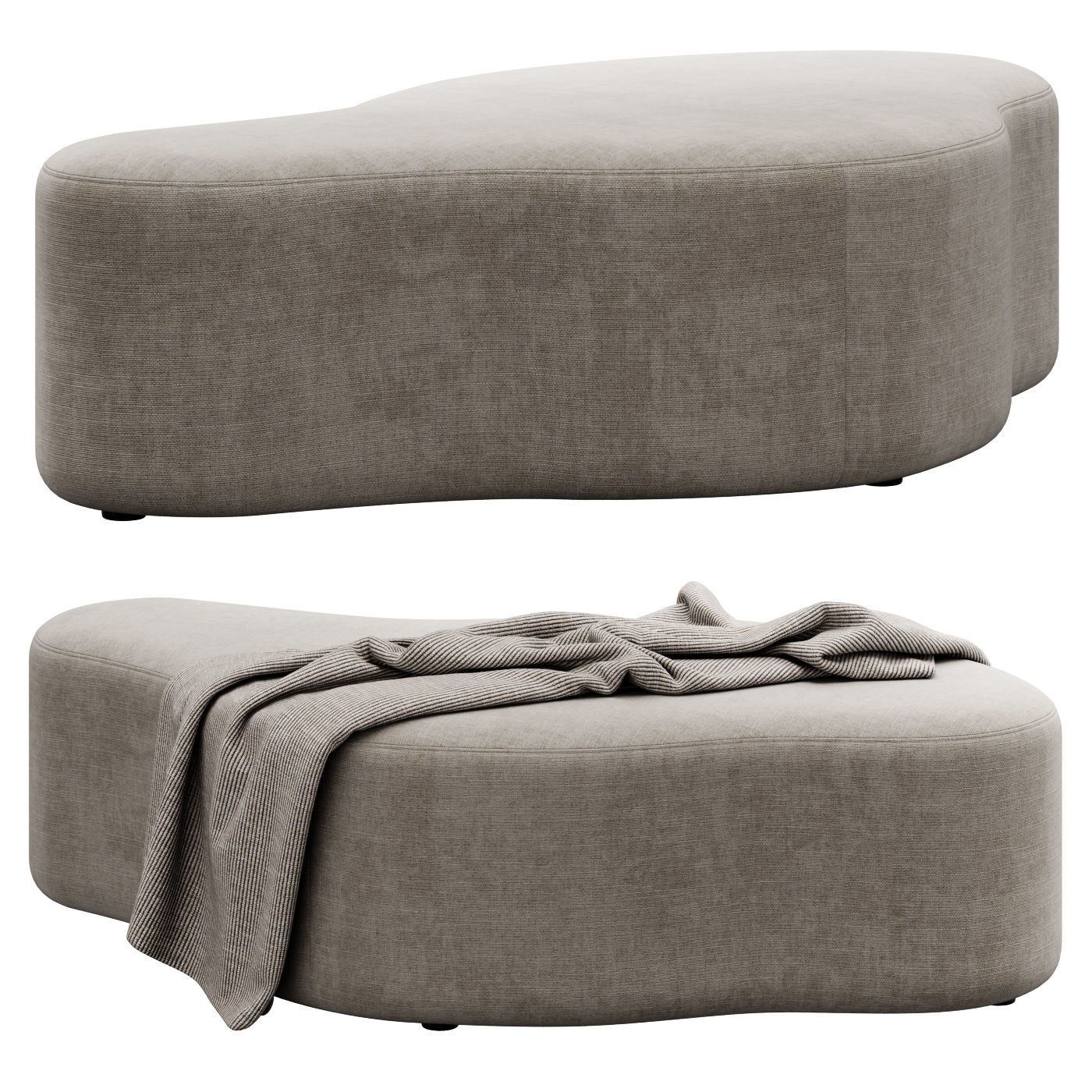 Clarkson Ottoman A by Huniford 3D model_2