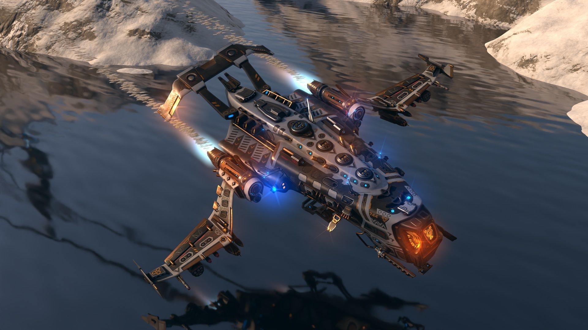 Mega Spacecraft Modular Pack Low-poly 3D model_37