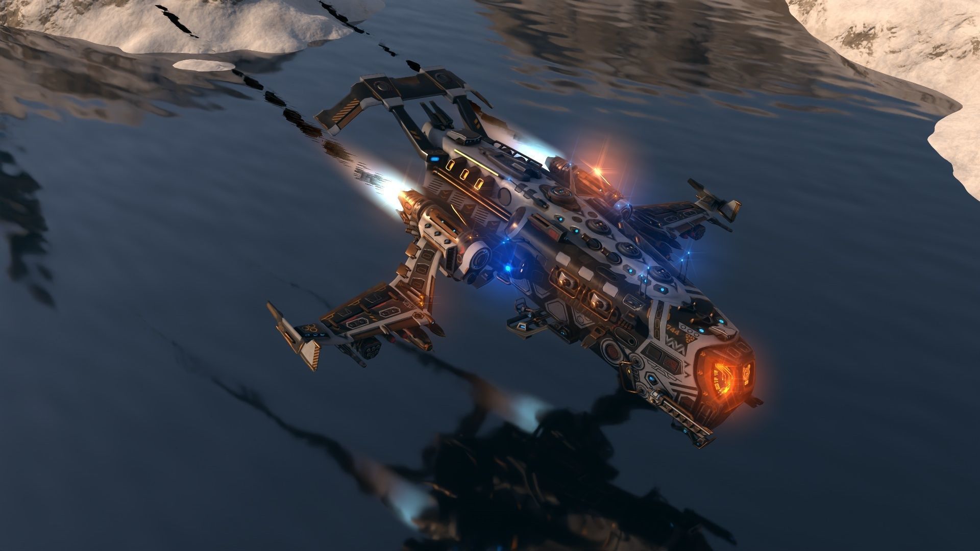 Mega Spacecraft Modular Pack Low-poly 3D model_38