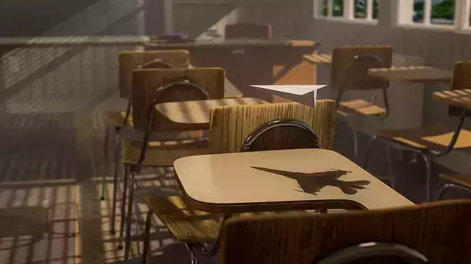 paper airplane Free 3D model