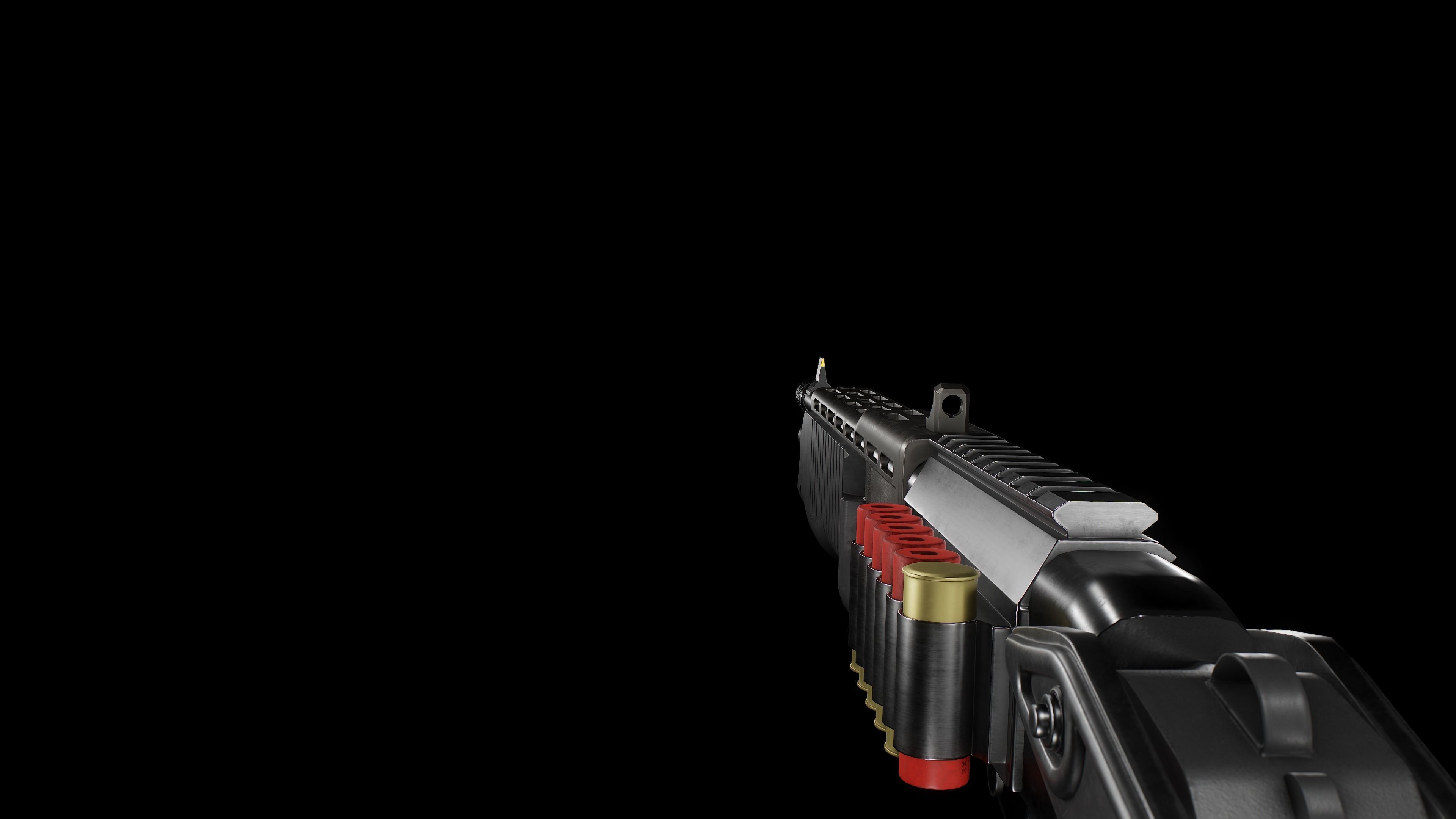 SPAS-12 Shotgun Low-poly 3D model_6