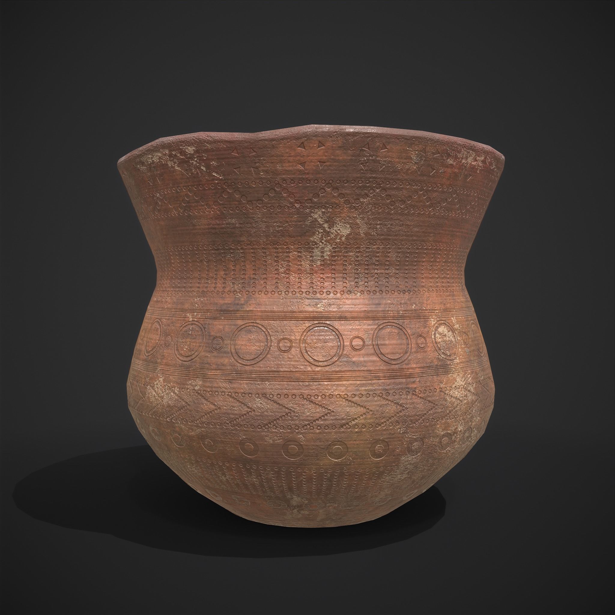 Pottery Cup  Low-poly 3D model_3