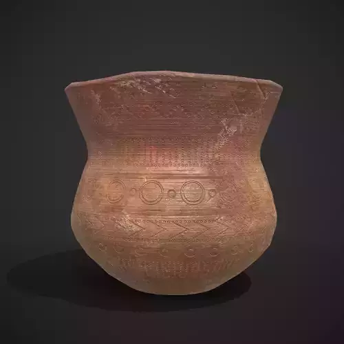 Pottery Cup  Low-poly 3D model