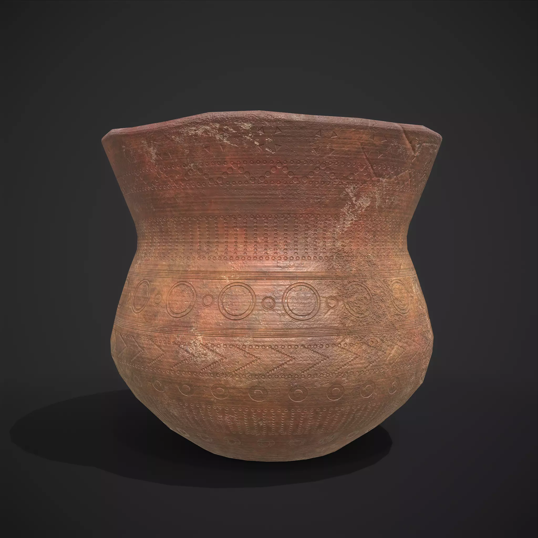 Pottery Cup  Low-poly 3D model_0