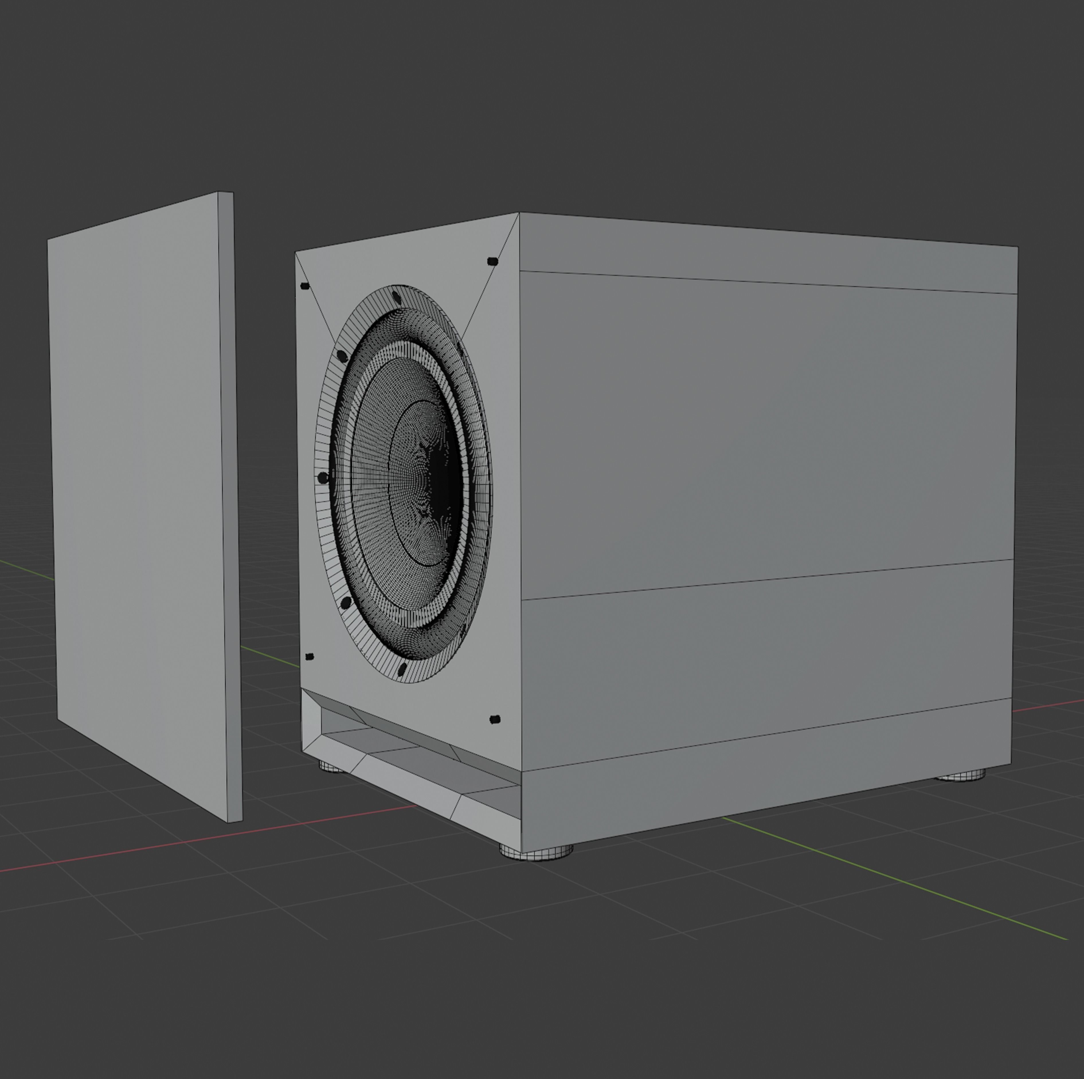 Subwoofer Klipsch SPL-150 Low-poly 3D model_5