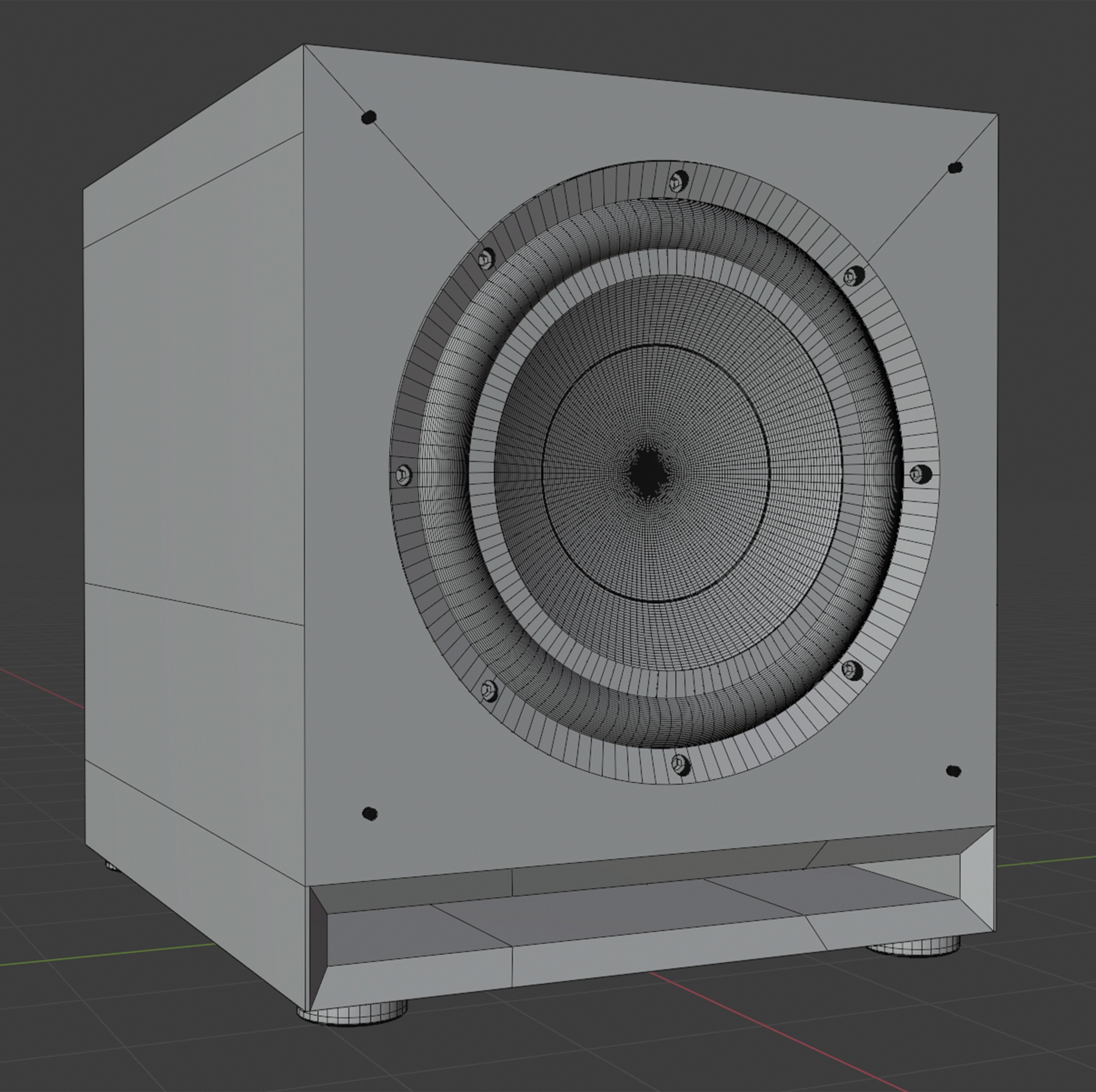 Subwoofer Klipsch SPL-150 Low-poly 3D model_3