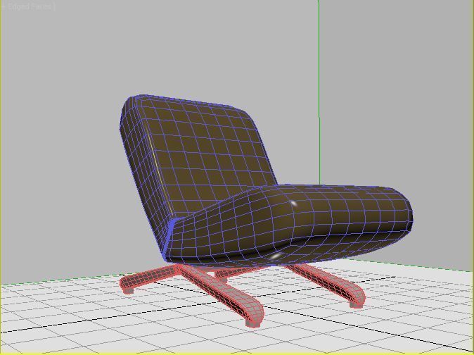 Leather chair Free 3D model_1