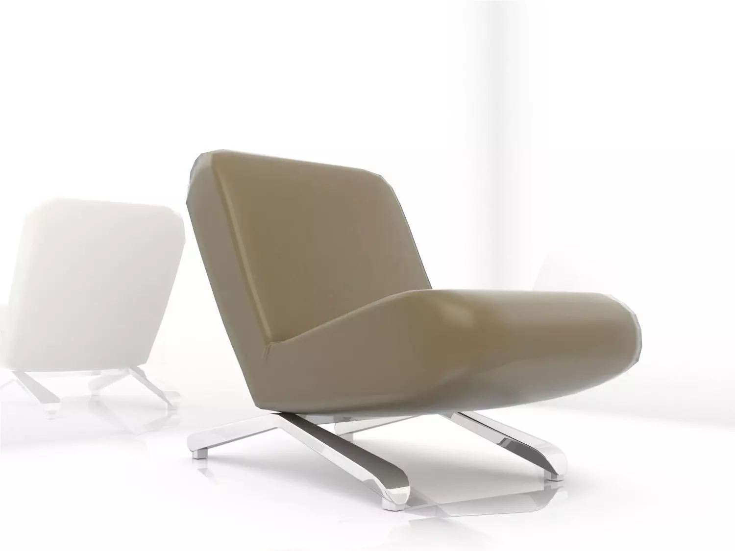 Leather chair Free 3D model_0