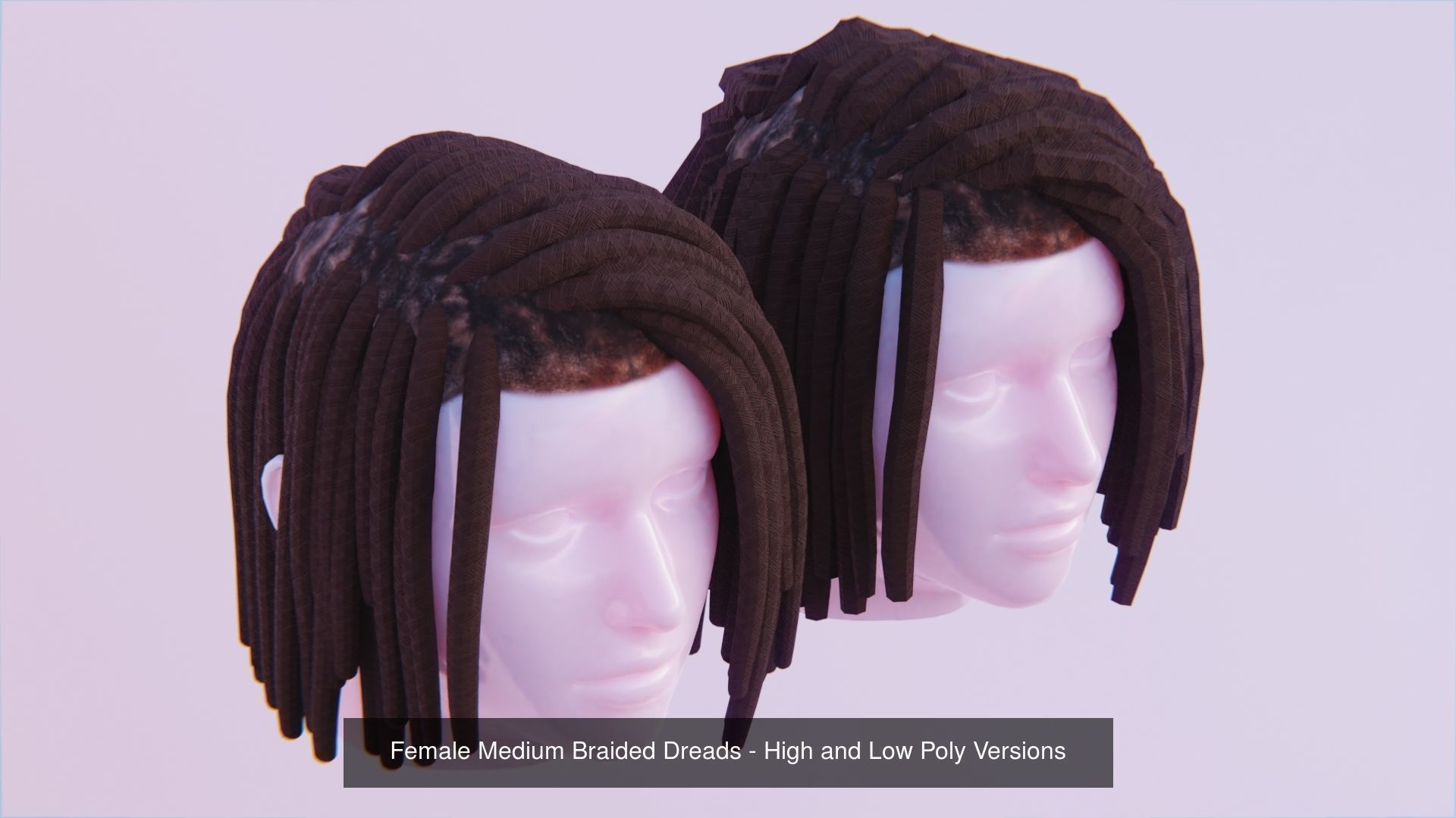Braided Dreadlocks by Tiko 3D Model Collection_11